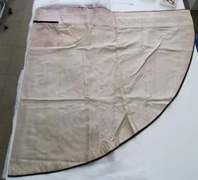 All Saints Church red velvet superfrontal detail