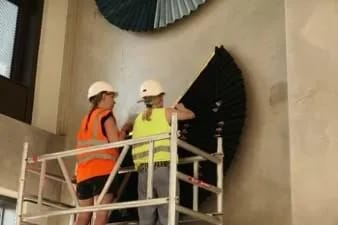 Peter Collingwood macro-gauze hanging