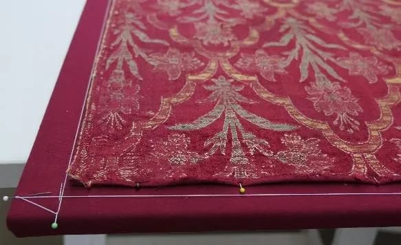 Fan Museum 1880s velvet day dress after treatment